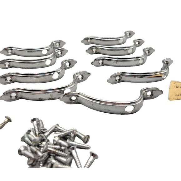 Chromium Plated Cabinet Catch Pulls Knobs Vintage Missing Knobs Incomplete 9 - Picture 1 of 6